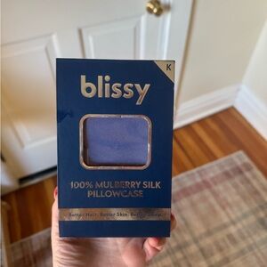 Bliss Navy Blue Silk Pillowcase/ Brand Nee